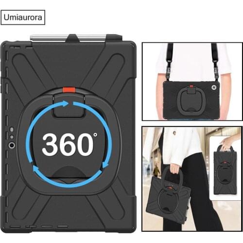 360 Rotation Stand Shockproof Tablet Case for Microsoft Surface Go 1 2 Pro 4 5 6 7 7 Plus 12.3 Pro X Cover Kids Silicon PC Shell