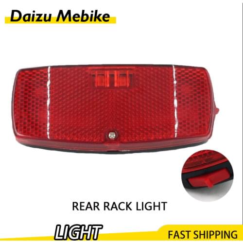 Reflective Taillight Bike Cycling Bicycle Rear Reflector Tail Light For Luggage Rack Luggage Rack Light NO Battery Accessories