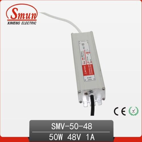 50W 48V 1A Outdoor Waterproof IP67 Switching Led Driver Led Power Supply With CE RoHS