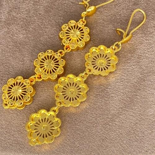 Africa Earrings for Women Gold color Round Earrings Indonesia,Nigeria,Congo,arab,Middle east Ethiopian Fashion Jewelry Girl GIFT