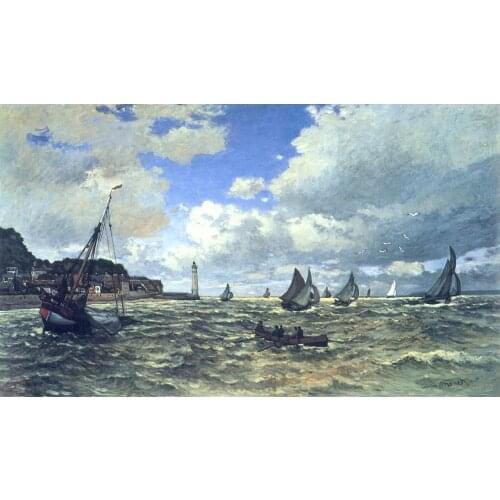 High quality Claude Monet paintings The Seine Estuary at Honfluer oil on canvas hand-painted Home decor