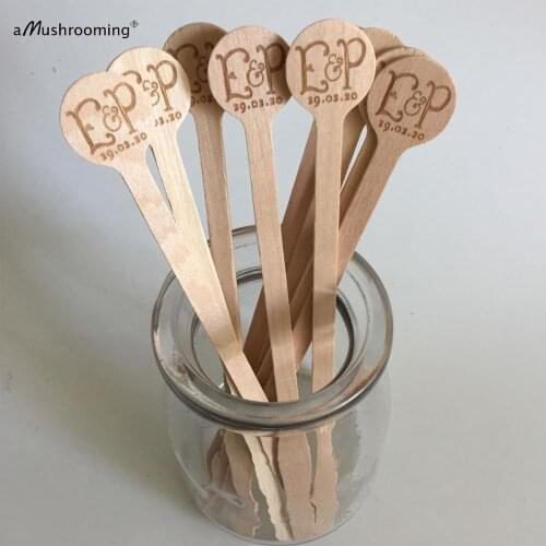 X100 Personalized drink stirrers swizzle sticks Wood picks Custom stir stick table Farm Signs Price List Signs Label decorations