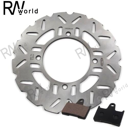 Motorcycle CNC Rear Brake Discs Rotors & Brake Pads For KAWASAK ZZR 1400 ZZR1400 ABS 2008 2009 2010 2011 2012 2013 2014 2015 New