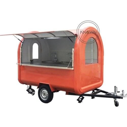Factory Supply BBQ Food Trailer Street Mobile Ice Cream Hot Dog Coffee Food Cart Bubble Tea Vending Van Kiosk