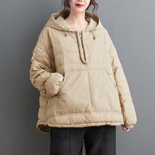 Oversized Women Cotton Coat Hooded Casual Loose Autumn Winter Ladies Jacket 2021 Plus Size 6-colors Clothes Outerwear Ropa Mujer