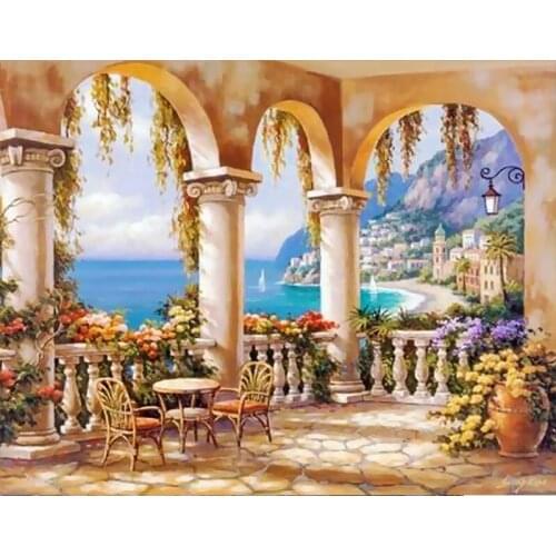 Winter DIY Kit Painting By Numbers On Canvas Oil Pictures Acrylic Paint For Adults Coloring By Number Frame Home Decoration Art