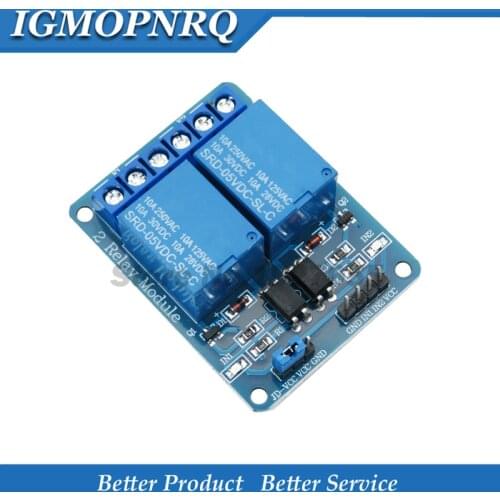 1PCS 5V 2-Channel Relay Module Shield for ARM PIC AVR DSP Electronic 5V 2 Channel Relay Module