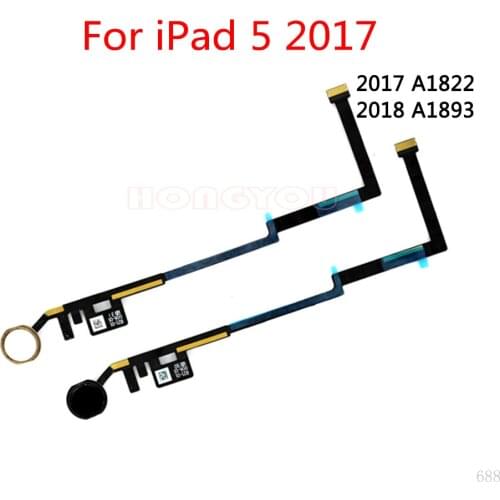 10PCS/Lot For iPad 5 2017 A1822 / 2018 A1893 Home Button Return Key Flex Cable