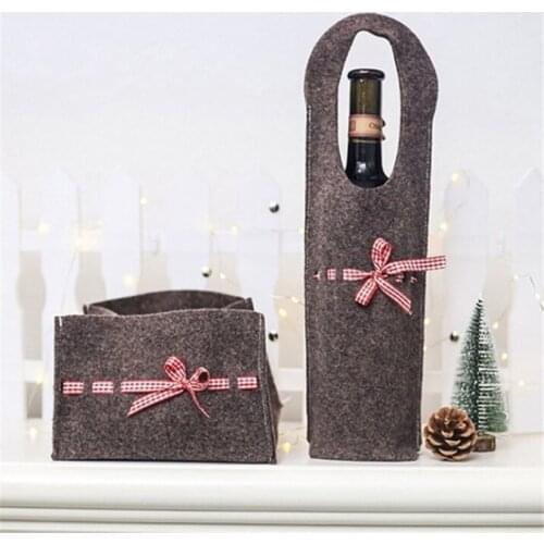 2019 Popular Creative New Merry Christmas Santa Wine Bottle Bag Cover Xmas Dinner Party Tables Decor Gift Bag Wrap