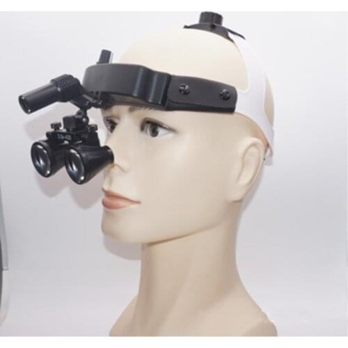 3.5X Dental Loupe Magnifier Binocular Magnifier Surgery Surgical Medical Operation Loupe with Spotlight Head Light