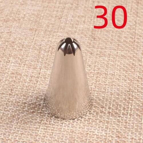 30# 8 Tooth Cream Decorating Mouth 304 Stainless Steel Baking DIY Tool Small Number