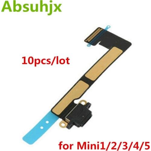 Absuhjx 10pcs Charging Flex Cable for iPad Mini 1 2 3 4 5 Charger Port USB Dock Conector Sync Ribbon for Mini 4 Parts