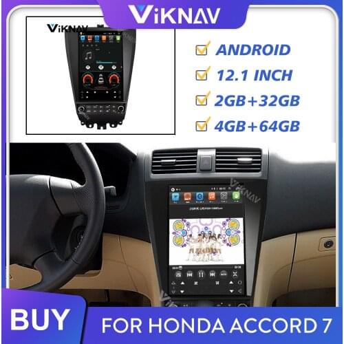 Android car GPS navigation DVD multimedia player for Honda accord 7 2003 2004 2005 2006 2007 vertical screen auto radio player