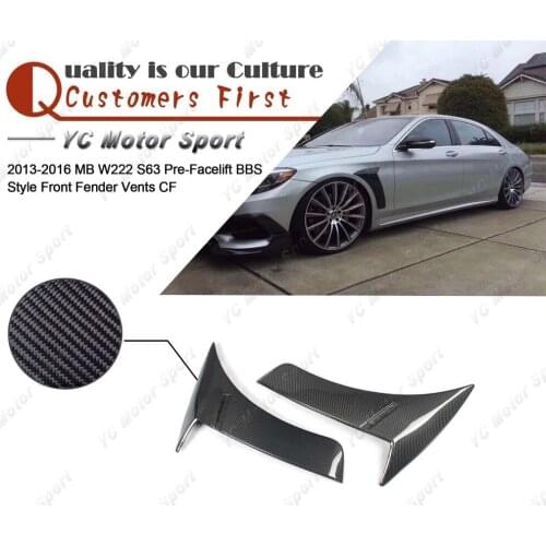 Car Accessories Carbon Fiber Pre-Facelift BBS Style Front Fender Vent 2pcs Fit For 2013-2016 MB W222 S63 Front Fender Vents
