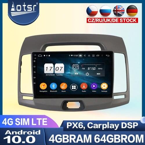 Car Multimedia Player For Hyundai Elantra Android PX6 Car Radio DVD Player Stereo Car GPS Navigation Head Unit Auto Audio DSP 2k