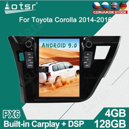 For Toyota Corolla 2014 2015 2016 Android Car Radio Player GPS Navigation Auto Stereo Multimedia Video Headunit DSP carplay 4G