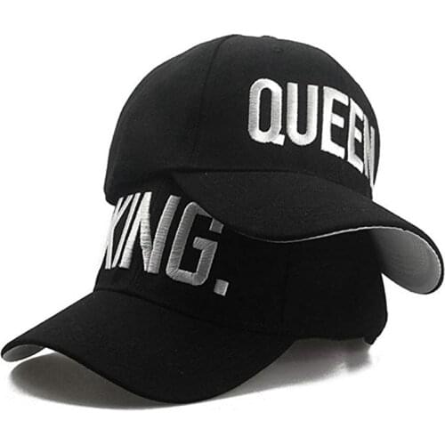 2PCS KING QUEEN Baseball Cap Snapback Men Women Visor Caps Dad Bone White Black Couple Lover Hip Hop Sport Gorras Casquette Hats