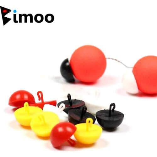 Bimoo 12PCS/Pack Low viz Boilie Bait Hair Rig Sight Stops Carp Barbed Fishing Terminal Tackle