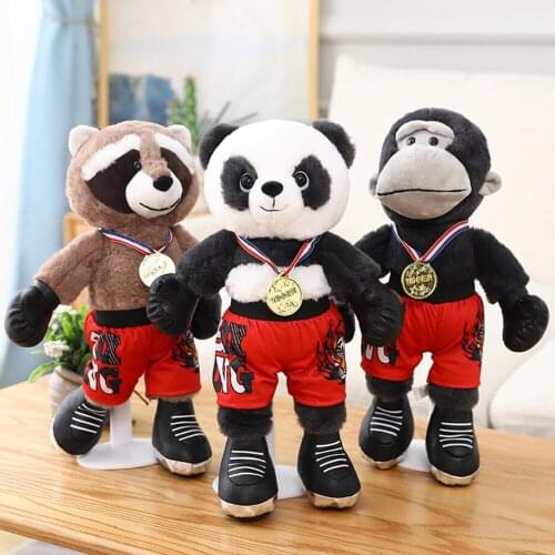 Boxing animal panda gorilla elephant raccoon children plush toy boy stuffed toy birthday gift