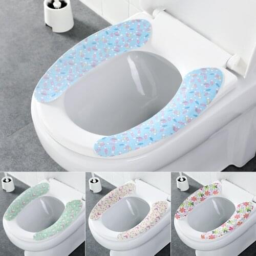 Toilet Seat Cover Cushion Adhesive Waterproof Cute Toilet Cover Toilet Accessories