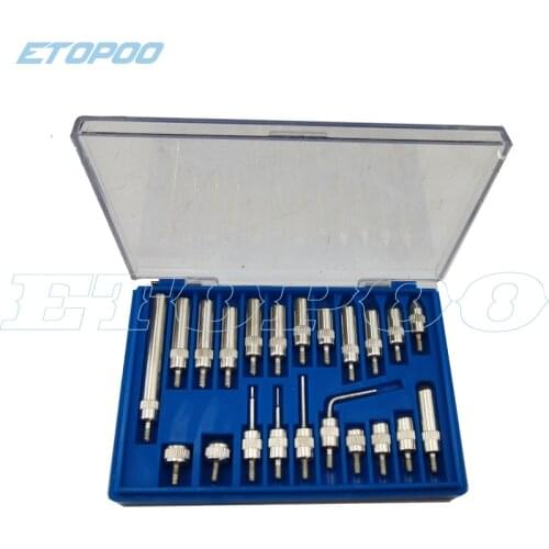 Dial Indicator 22Pcs M2.5 and 4-48 Thread Tip For Dial & Test Indicators Steel Dial Indicator Point Set
