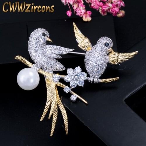 Броши птица на одежду Cwwzircons China At AliExpress