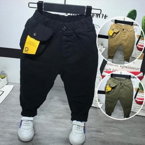 Childrens Casual Sports Pants Spring And Autumn Boy Cargo Pants 2021 New Childrens Wear Baby Baggy Pants 2-6Years