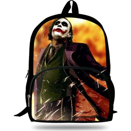 Children Backpack School Bags Cute Mochila HaHa Joker Printing Backpack Boys Cool Bookbag Cartoon Shoulder Bag