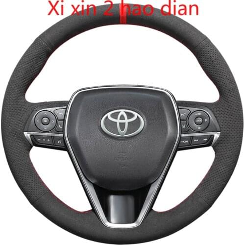 For Toyota RAV4 Camry avalon allion CHR DIY Customized leather suede special car steering wheel cover