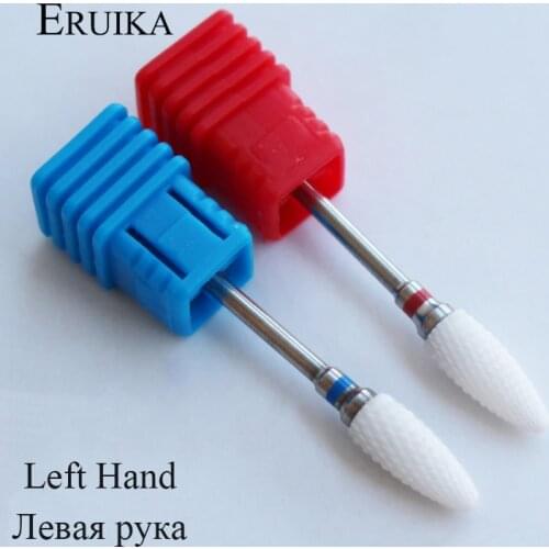 ERUIKA Left Hand Use Ceramic Nail Drill Manicure Pedicure Apparatus for Manicure Gel Polish Remove Left Hand Nail Bits