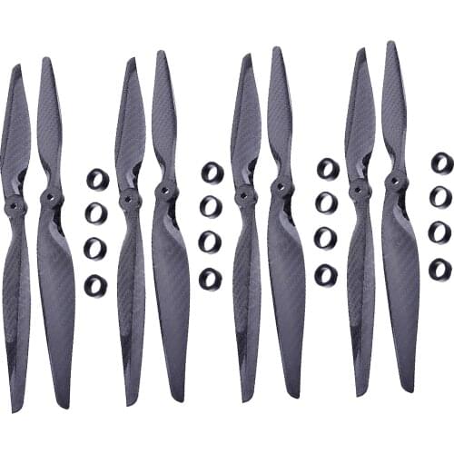F05314 4 Pairs 13x6.5 3K Carbon Fiber Propeller CW CCW 1365 CF Props for DIY RC Quadcopter Hexacopter Multi Rotor
