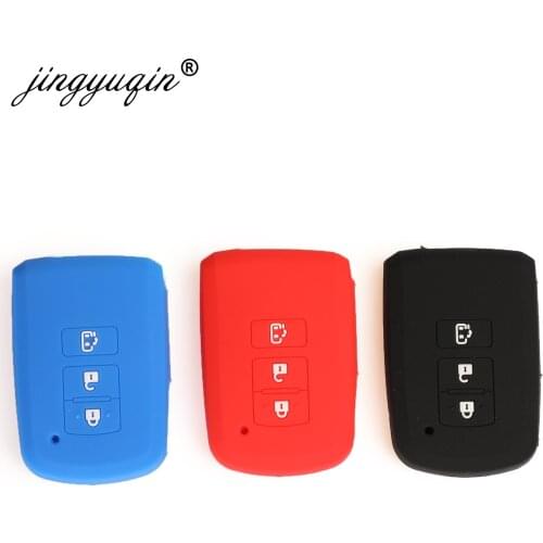 Jingyuqin 30pcs/lot Silicone Rubber Key fob Case Set for Toyota Corolla Camry RAV4 Highlander Prado Remote keyless Cover