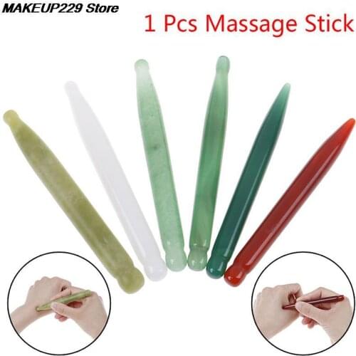 Natural Jade GuaSha Scraping Face Massage Wand For Therapy Stick Point Guasha Faical Massage Treatment Hot