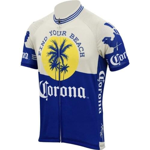 Corona cycling jersey men short sleeve bike wear jersey summer road jersey beer cycling clothing