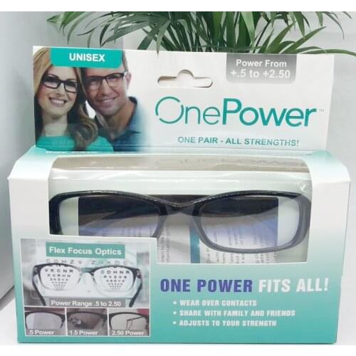 ZUEE Newest Mulicolor One Power Readers High Quality Women Men Auto Adjusting Bifocal Reading Glasses +50 To +250 Freeshipping