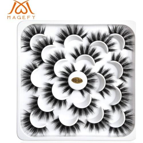 Mink & Wink 10 Pairs Soft and Natural High Quality False Mink 5D Eyelashes 100% Hand Made with Fast Shipping