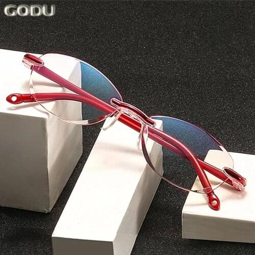 Reading GlassesRimless Eyeglasses Frame Men Ultralight Anti Blue Radiation Computer Presbyopia Readers Spectacleso Reader Glass