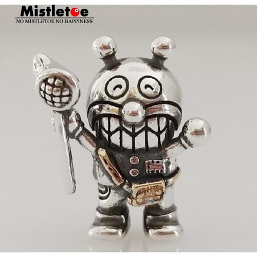 Mistletoe 925 Sterling Silver Cartoon Charm Bead European Bracelet Jewelry