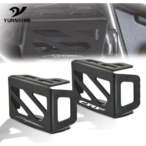 For Honda CRF1000L Africa Twin 2016 2017 Motorcycle CNC Front Brake Reservoir Covers Protector Guard CRF 1000 L AfricaTwin Logo