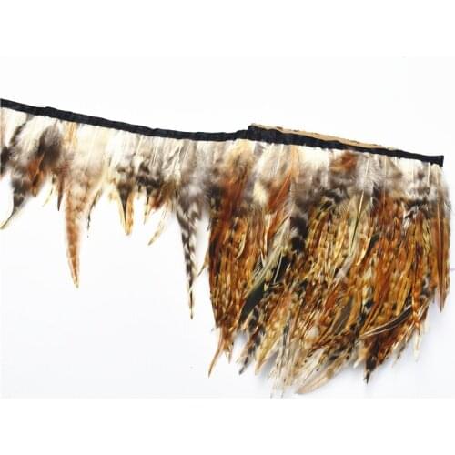 Pheasant Feathers Fringe Trim Rooster Turkey Feather Trim DIY Feathers for Crafts Plume Decoration Feather Decor Plumas Carnaval