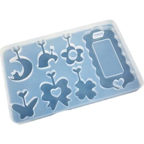 Hanging Listed Epoxy Resin Mold Label Tag Silicone Mould DIY Crafts Jewelry Mold