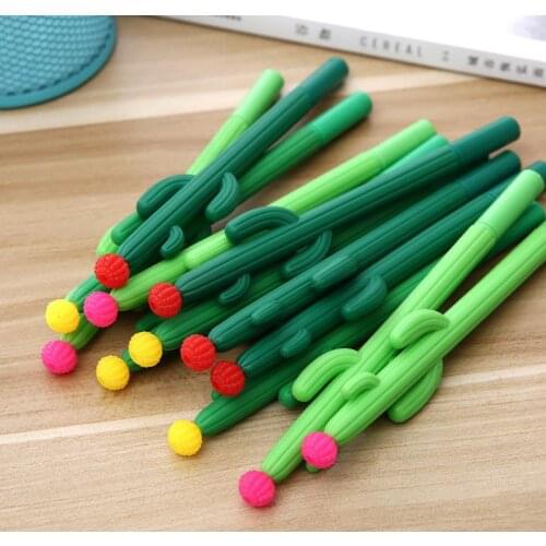 Cactus Ballpoint Black 0.5mm Gel Ink Rollerball Pens School Office Writing Pen Student Kid Prizes party gift