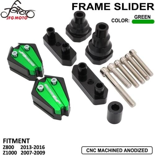 Motorcycle CNC Frame Slider Anti Crash Protector Pad For Kawasaki Z800 2013-2016 2014 2015 Z1000 2007-2009 20008 Z 800 1000