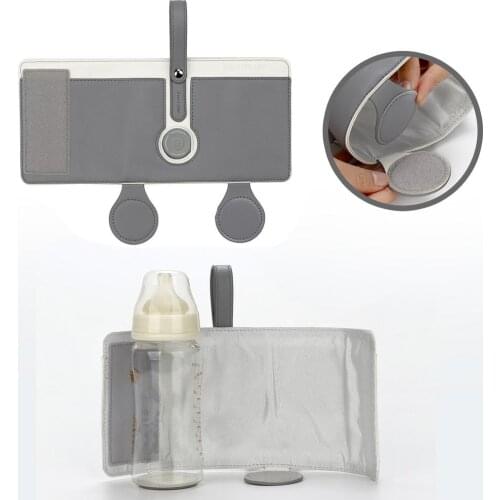 Baby Bottle Warmer Bag USB Milk Water Warmer Insulated Travel Stroller Bags Heated Insulated Feeding Bag For Home Travel