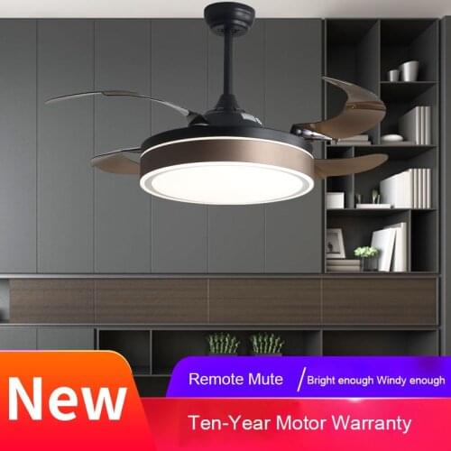 LED Ceiling Fans Light Invisible Modern Minimalist Living Room Inverter Ceiling Fans Led Invisible Ceiling Fans with Lights