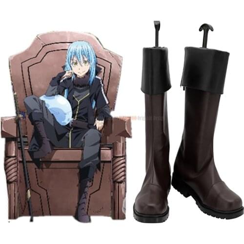 Tensei Shitara Slime Datta Ken Rimuru Brown Boots Cosplay That Time I Got Reincarnated as a Slime Rimuru Tempest Cusplay Shoes