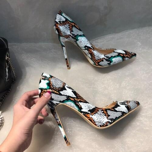2019 Fashion free shipping new gray Patent Leather python Poined Toe Stiletto high heel shoe pump HIGH-HEELED SHOE dress shoes