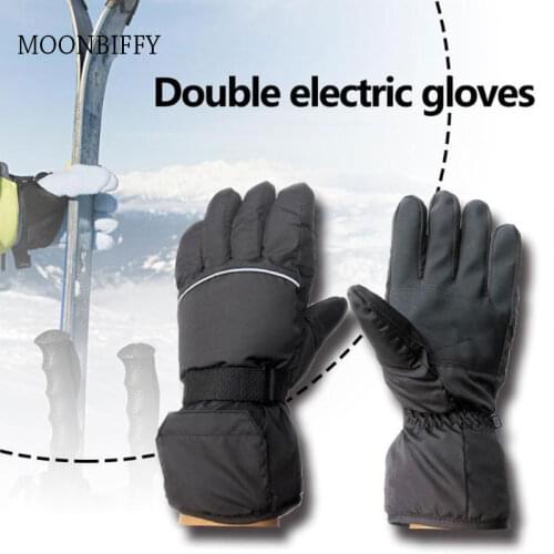 1 Pair 4.5V Waterproof Electric Heated Gloves Windproof Battery Powered Ski Biker Thermals Warm Heating Hand Gloves
