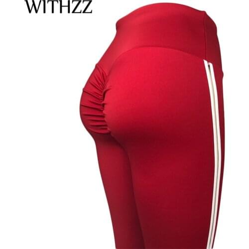 WITHZZ Leggings White Side Tooling Pants Women Leggins For Fitness Legins Workout Jeggings Athleisure Active Wear Sportleggings