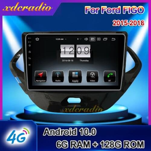 Xdcradio 9" Touch Screen Android 10.0 For Ford FIGO Car Radio DVD Multimedia video Player GPS Navigation 6+128G Carplay 4G